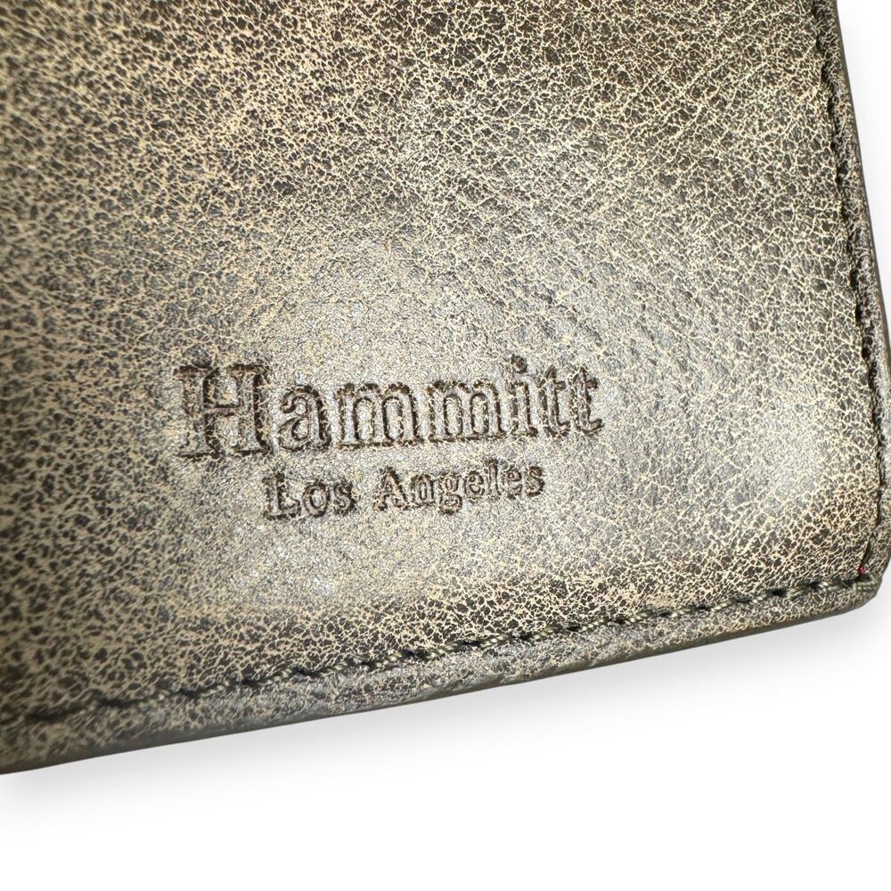 Hammitt 210 West Pewter Leather Wallet Zip ID Card Case EUC - Picture 9 of 14